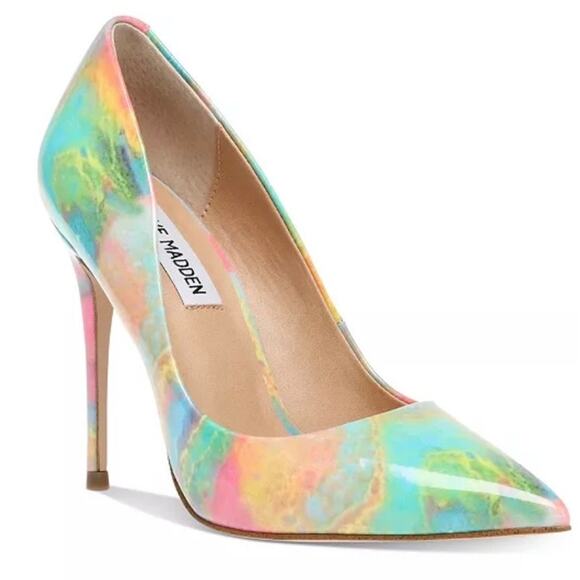 New Women's Steve Madden Tie Dye 4.5" High Heels- Size 6 - Picture 13 of 14